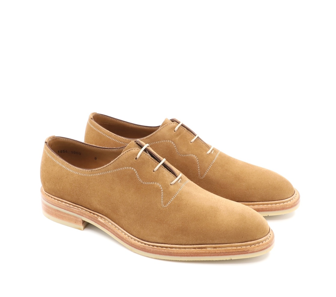 One-Cut Shoes - Peterson Suede Tobacco